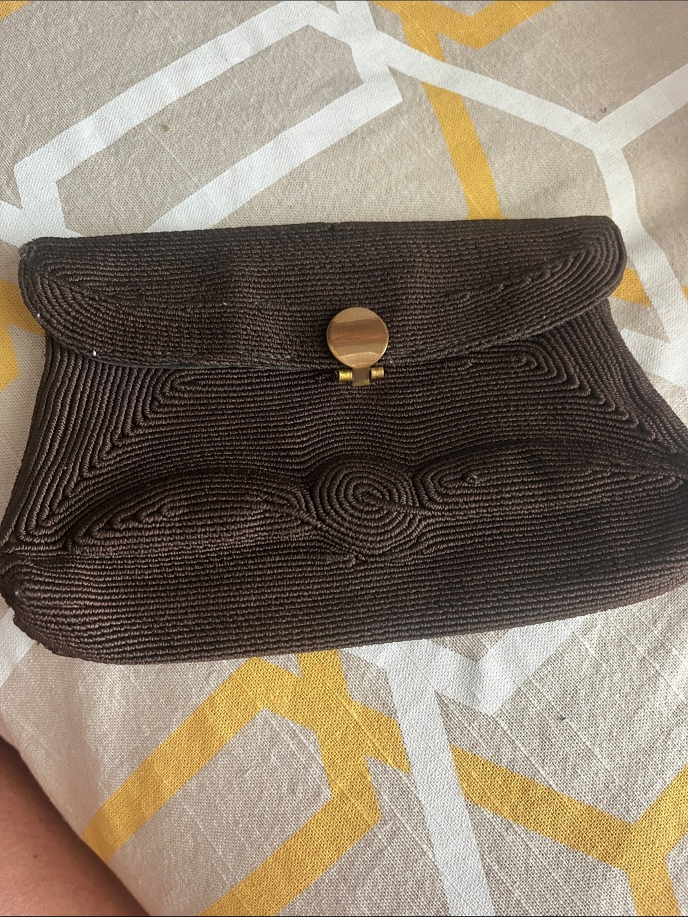 Brown Vintage Evening Clutch - Corde